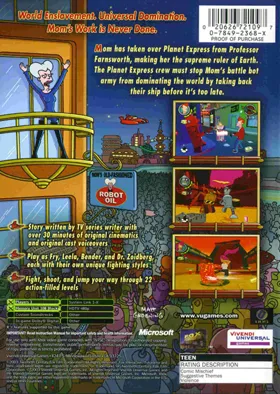 Futurama (USA) box cover back